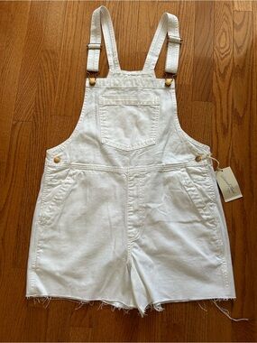 NWT Universal Thread White Denim Overall Shorts